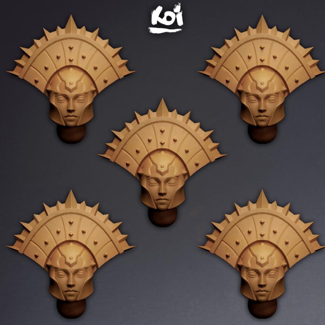 Iron Maidens - Miniature Heads Type 4 | 42mm | Wargaming | Kit Bashing ...