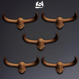 Ravagers of the North - Miniatures heads T.1 | 42mm | Custom | Tabletop | Wargaming | Warriors | Conversion | kit bashing | Chaos | Helmet