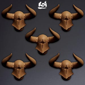 Ravagers of the North - Miniatures heads T.2 | 42mm | Custom | Tabletop | Wargaming | Warriors | Conversion | kit bashing | Chaos | Helmet