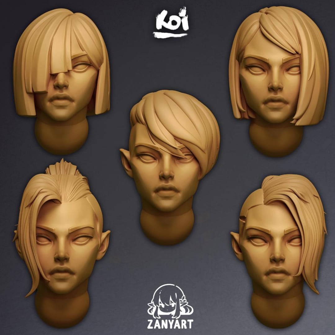 Duskborn - Miniature Heads | 32mm | Wargaming | Kit Bashing | Bits ...