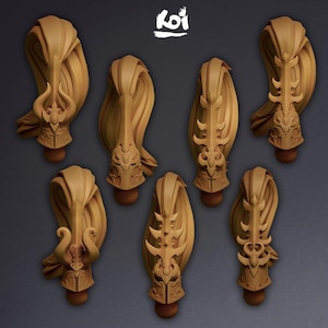 Vermillion Dreamflayers - Miniature Heads | 42mm | Wargaming | kit bashing | Bits | Old World | Fantasy | Emperor&#39;s | Chaos | Slaan | Space