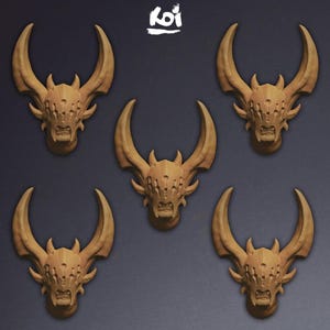 Goreclaw Raiders - Miniatures heads T.6 | 42mm | Custom | Tabletop | Wargaming | Demon | Conversion | kit bashing | Chaos | Helmets | Urk