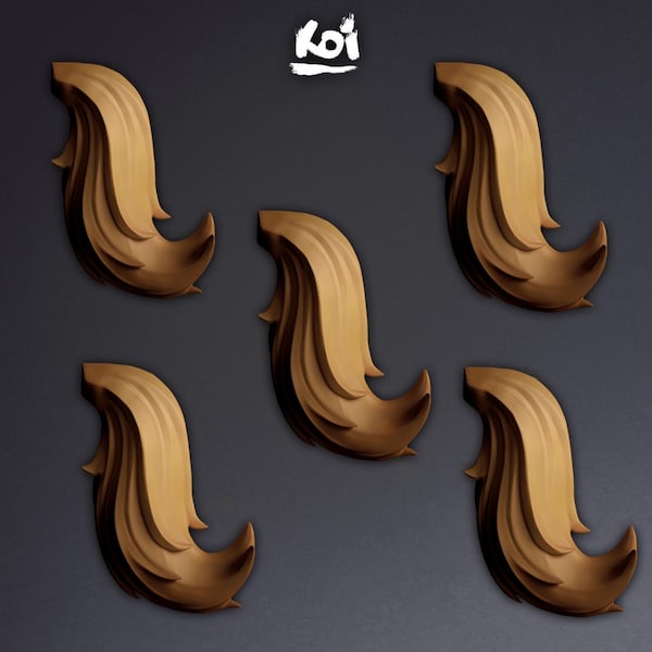 Fox Tails - Miniature Parts | 42mm | Wargaming | kit bashing | Bits | Fantasy | Space | Furry | Animal | Wolf | 32mm | Stylized | Fox | Cat