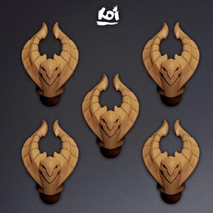 Allseers - Miniature Heads Type 4 | 42mm | Wargaming | kit bashing | Bits | Fantasy | Chaos | Knight | | Space | Tzeen | Thousand | Demon |