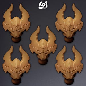 Warseers - Miniature Heads Type 7 | 42mm | Wargaming | kit bashing | Bits | Fantasy | Elf | Space | Eld | Crusade | Elves | 32mm | Wraith |