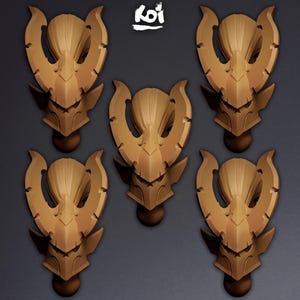 Dread Reavers - Miniature Heads Type 1 | 42mm | Wargaming | kit bashing | Bits | Fantasy | Elf | Space | Elves | 32mm | Wraith | Dark elf |