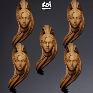 Warseers - Miniature Heads Type 8 | 42mm | Wargaming | kit bashing | Bits | Fantasy | Elf | Space | Eld | Crusade | Elves | 32mm | Wraith |