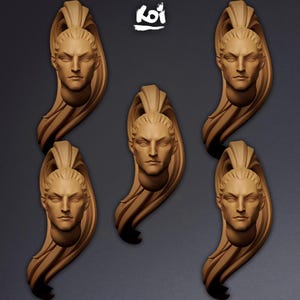 Warseers - Miniature Heads Type 9 | 42mm | Wargaming | kit bashing | Bits | Fantasy | Elf | Space | Eld | Crusade | Elves | 32mm | Wraith |