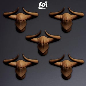 Ravagers of the North - Miniatures heads T.6 | 42mm | Custom | Tabletop | Wargaming | Warriors | Conversion | kit bashing | Chaos | Helmet