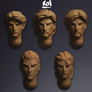 Heralds of the Storm - Nobles Heads Set | 32mm | Empire | Human| Wargaming | Space | Conversion | kit bashing | Knights | Bits | Stylized