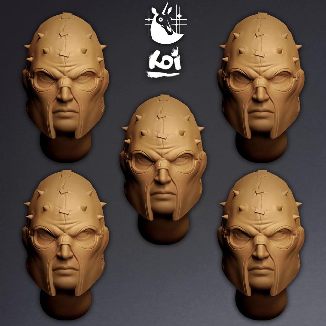 Iron Gallows - Miniature Heads Type 1 | 32mm | Wargaming | Kit Bashing ...