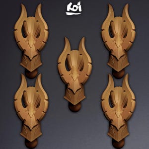 Dread Reavers - Miniature Heads Type 3 | 42mm | Wargaming | kit bashing | Bits | Fantasy | Elf | Space | Elves | 32mm | Wraith | Dark elf |