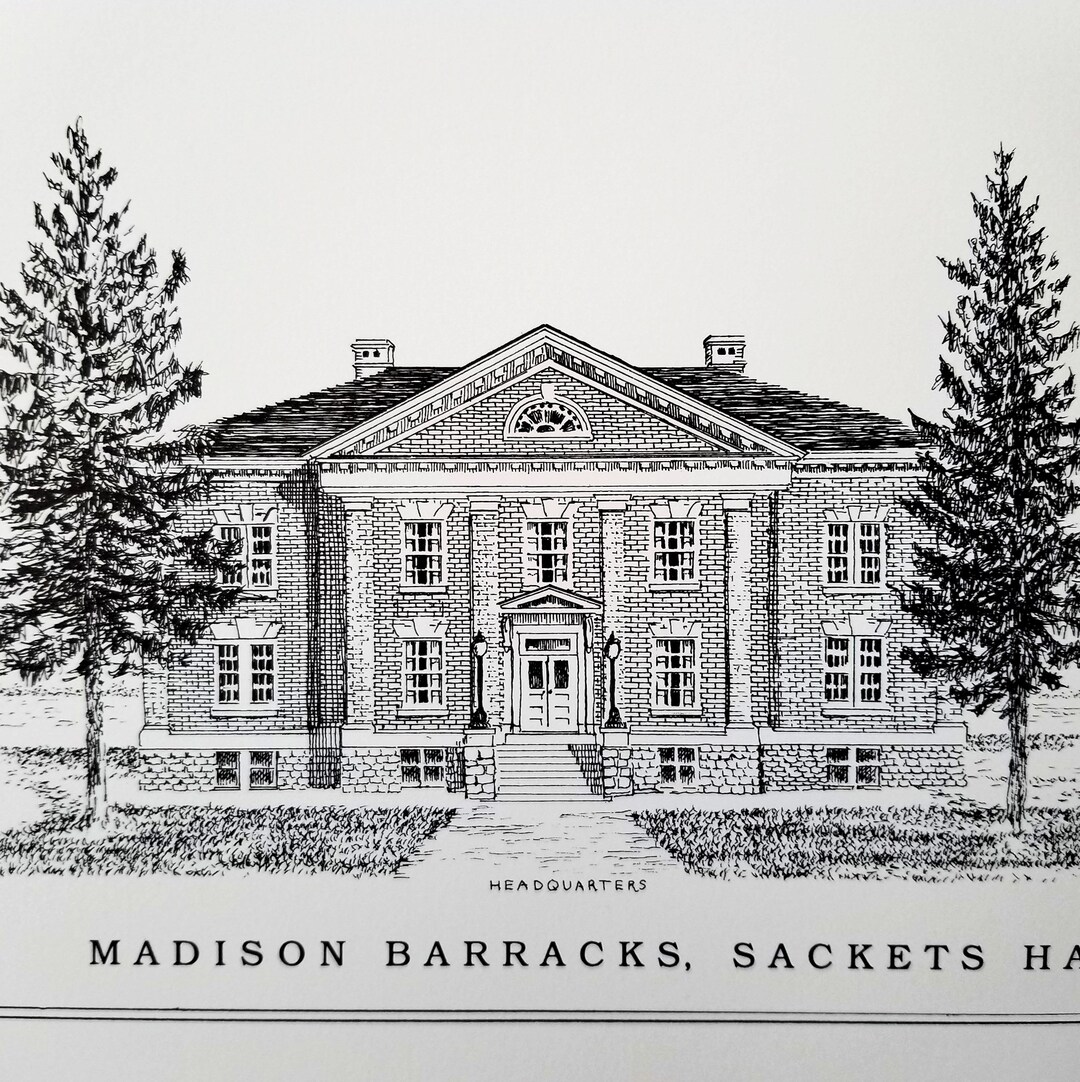 Madison Barracks Print Sackets Harbor New York Historical Etsy