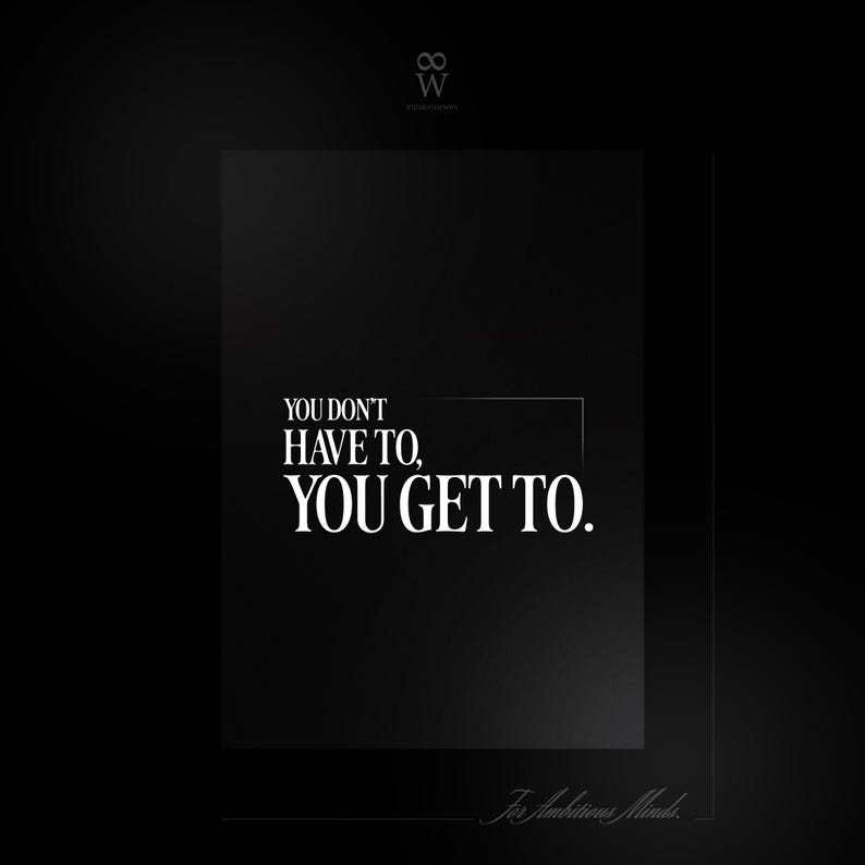 You Don't Have To, You Get To. | Gym Motivation Poster, Fitness Mindset Wall Art, Workout Discipline Quote, Minimal Decor image 9
