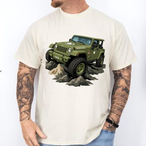 Off Road Shirt for Men, 4 Wheeling Gift, Off Road Truck Shirt, Embroidered American offroad shirt, US Offroad t-shirt, 4WD offroad shirt