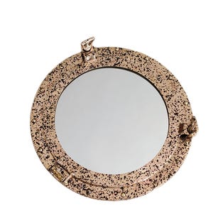 Vintage Brass Porthole 18 inch Marine Ship Porthole Window Wall Mirror Boat Porthole Wall Decor Gift