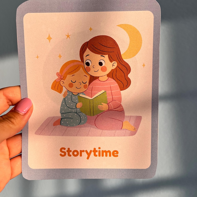 Bedtime Routine Cards for Toddlers | Bilingual English Spanish Visual ...