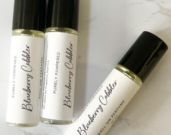 Blaubeer-Cobbler-Rolle auf Parfümöl, fruchtiger Bäckerei-Duft, Rollerball-Glasflasche, Reisegrößeduft