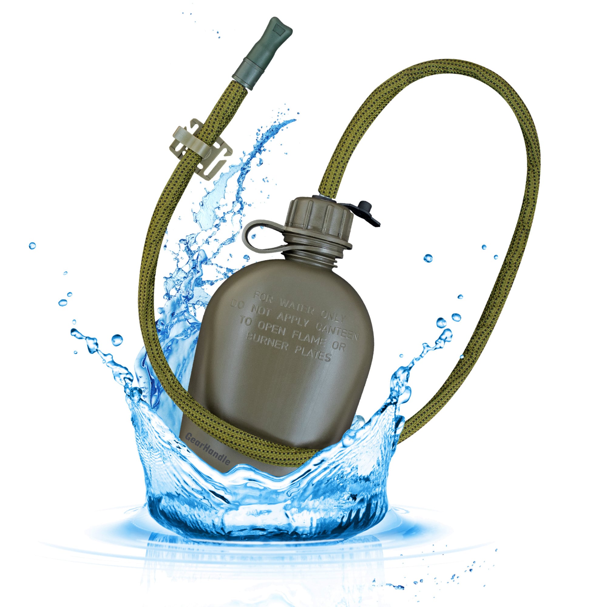 USGI Military 1qt Canteen Drink Tube Straw Kit Etsy