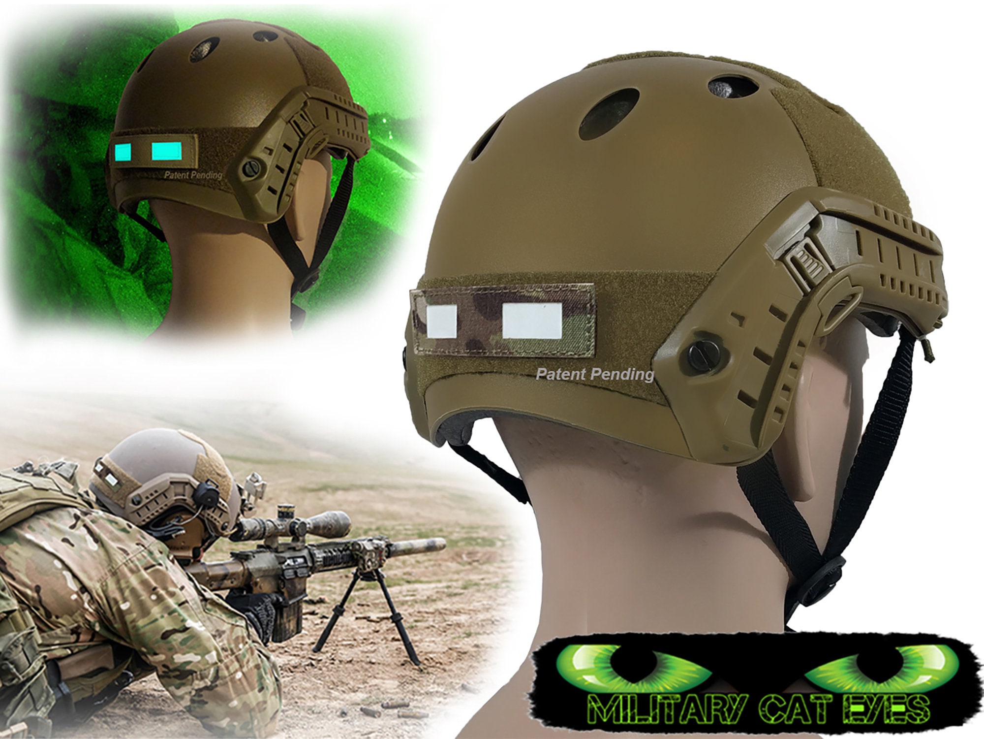 Multicam Military Cat Eyes Tactical Helmet Band Hook | Etsy