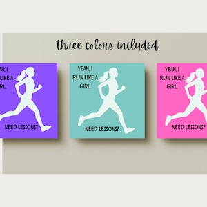 Arte stampabile di Runner Girl: citazione motivazionale sul fitness (download digitale, PNG 8x8)