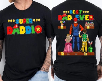 Super Dad Shirt, Best Dad Ever Shirt, Father's Day Personalized Shirt, Gamer Dad T-Shirt, Custom Super Daddio Shirt, Gift For Dad, Men Shirt