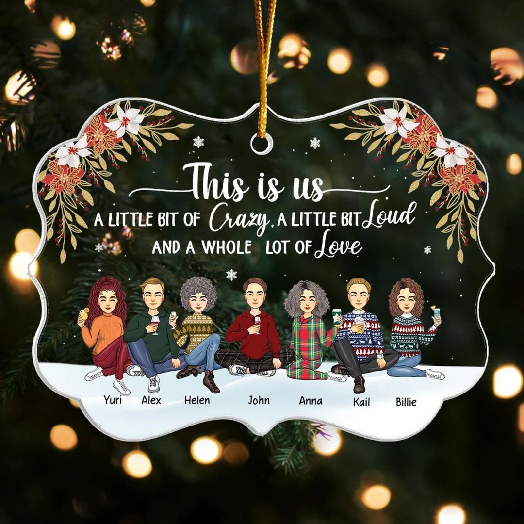 This is Us Personalized Acrylic Ornament for Family Besties Sisters