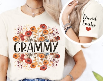 Grammy Shirt Gift, Wildflowers Grammy T-shirt Crewneck, Floral Grandma Shirt, New Grandma Grammy Shirt Gift, Grammy Shirt for Grandma Gift