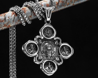 Jesus Pendants 316L Stainless Steel Men Necklaces Religion Chain Vintage Rock Punk Accessories Jewelry Xmas Gift Dropshipping