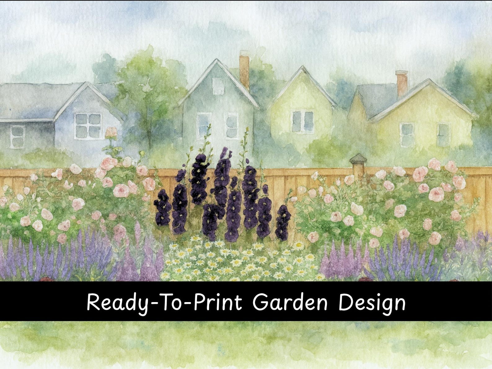 Cottage Garden Fence Plan: USDA Zone 6 Perennials (PDF Downloadable ...