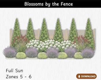 Blossoms by the Fence Garden Design: kant-en-klaar beplantingsplan (pdf-download)
