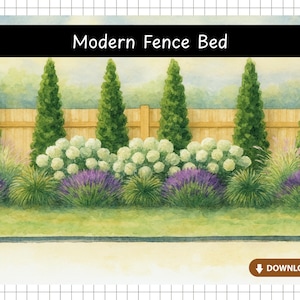 Blossoms by the Fence Garden Design | Pre-Made Garden Plans | Landscape Design | Printable Garden Plans