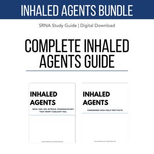 Inhaled Agents Bundle | SRNA Volatile Anesthetics Guide (MAC, Solubility, Clinical Pearls, Exam Essentials)