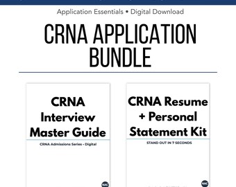CRNA Application Bundle | Resume, Interview Prep (Digital Download)
