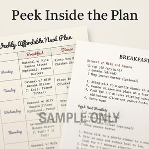 Weekly Meal Plan Under 55 Dollars - Budget Family Meals - Printable Recipes + Grocery List