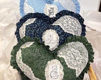 Heart Ruffle Pillow