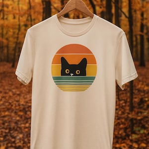 Retro Cat Shirt Cat Shirt Black Cat Shirt Cat Lovers Tee Funny Cat Saying Cute Cate Tee Ladies Tee Cat Lady Shirt Kitty cat Shirt