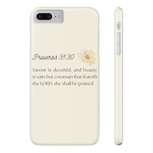 Butter Yellow Phone Case, Proverbs 31 Collection, Slim Phone Case, Scripture Phone Cover, Aesthetic Phone Case