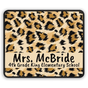 Leopard Print Gaming Mouse Pad | Animal Print Desk Accessory