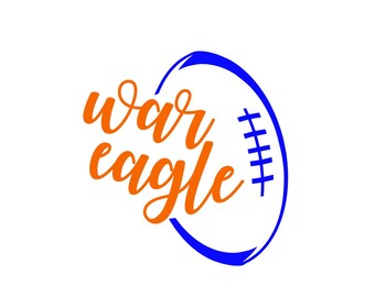 Download Swirl War Eagle Auburn Football SVG JPG or Silhouette | Etsy