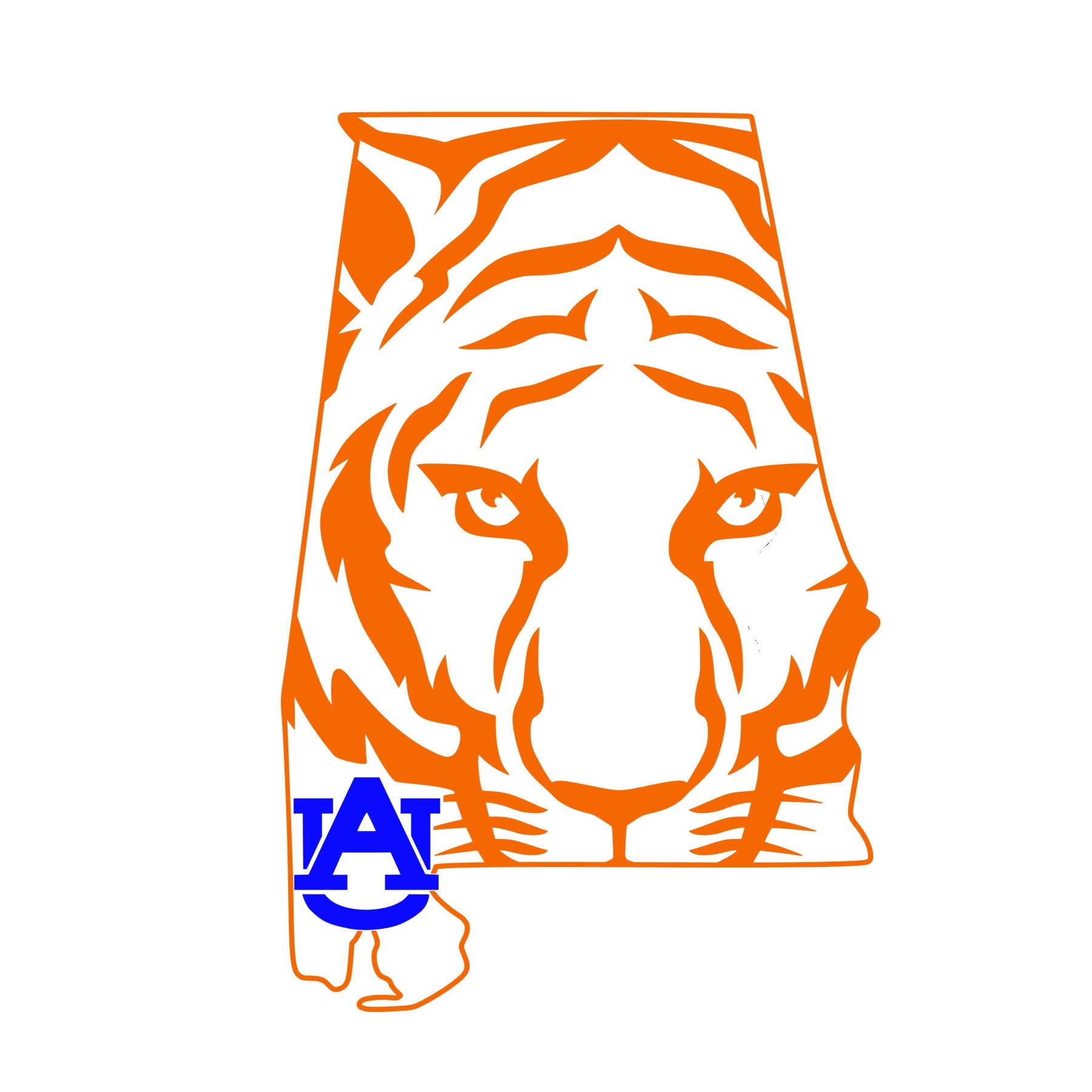 Auburn War Eagle Tiger State SVG or Silhouette Instant Etsy