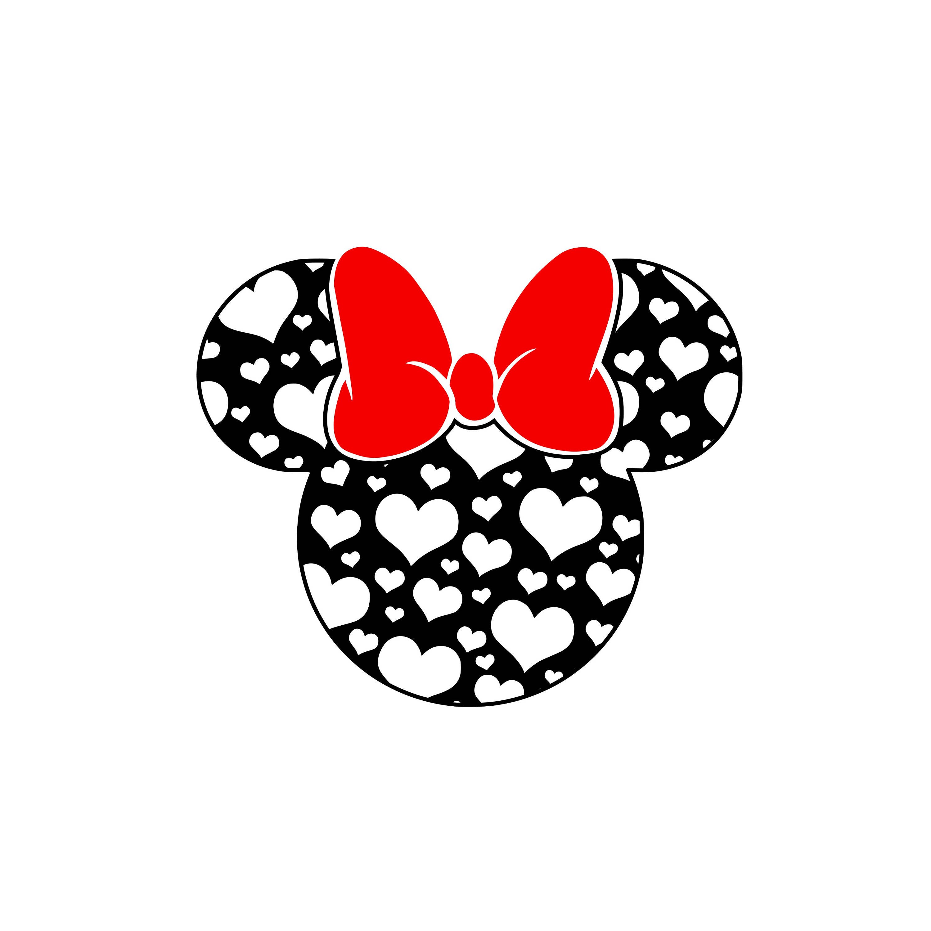 Download Valentine SVG Hearts Disney SVG Minnie SVG and Silhouette ...