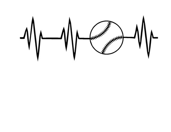 Free Free Baseball Heartbeat Svg 100 SVG PNG EPS DXF File