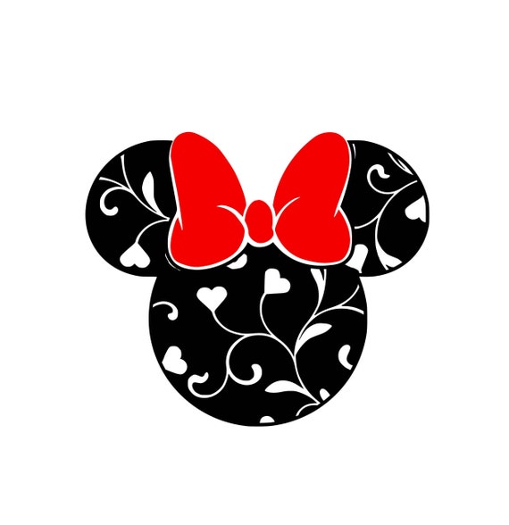 Download Valentine SVG Hearts Disney SVG Minnie SVG Cut File and | Etsy