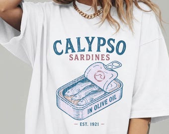 Sardines Shirt Vintage, Comfort Colors Tee, Tinned Fish Graphic Shirt, Retro Italian Market Amalfi Aesthetic, La Dolce Vita