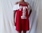 Texas Rangers Dress Game Day Dress Off Shoulder Cold Shoulder Rangers Dress Cute tee shirt Texas Rangers dress Rangers Gameday Couture dress