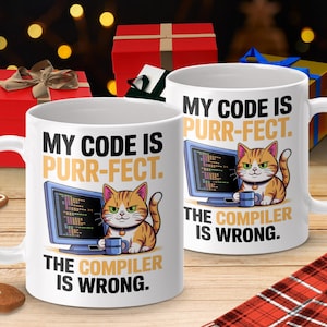 Cat Programmer Mug – Funny Coding Gift for Developers, Software Engineers & IT Professionals
