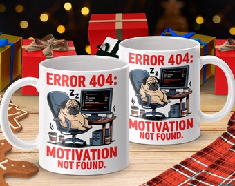 Funny Cat Motivation Mug – Funny Programmer Gift for Coders, Developers, IT Pros & Office Humor Coffee Cup