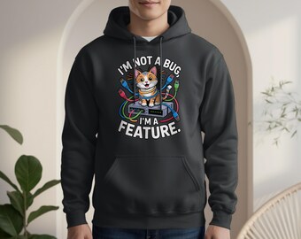 Sweat à capuche développeur Funny Cat : cadeau pour programmeur ou codeur