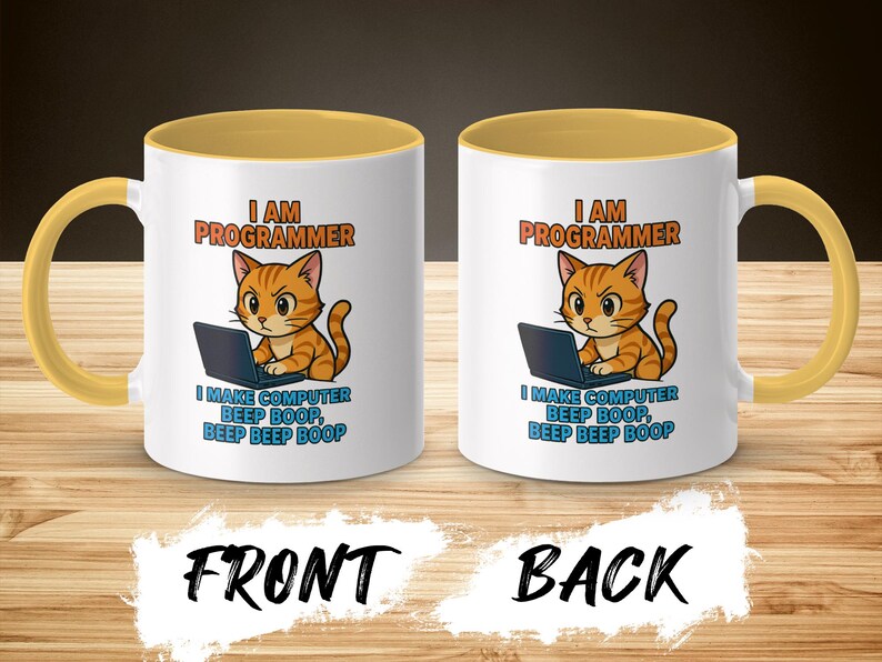 Funny Programmer Cat Mug – Coding Humor Gift for Developers, IT & Tech ...
